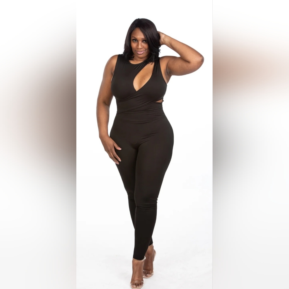 Black Sleeveless Jumpsuit